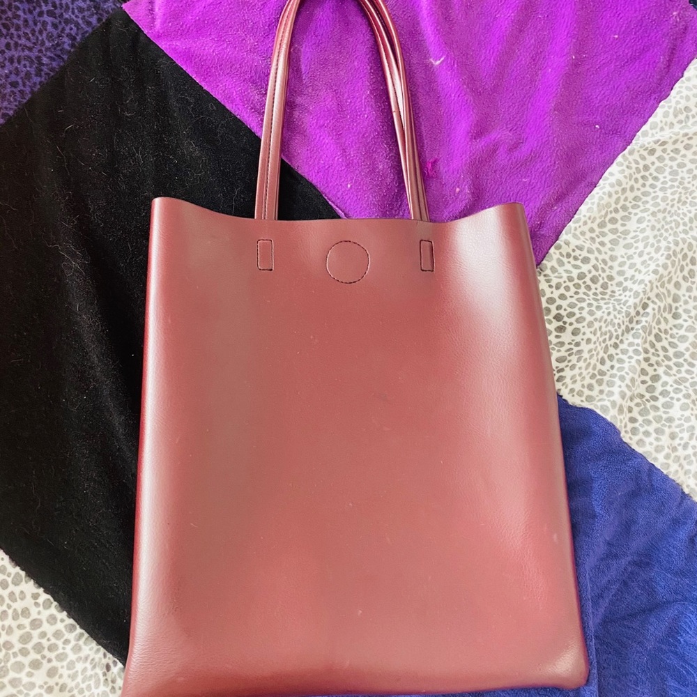Burgundy tote bag from japan